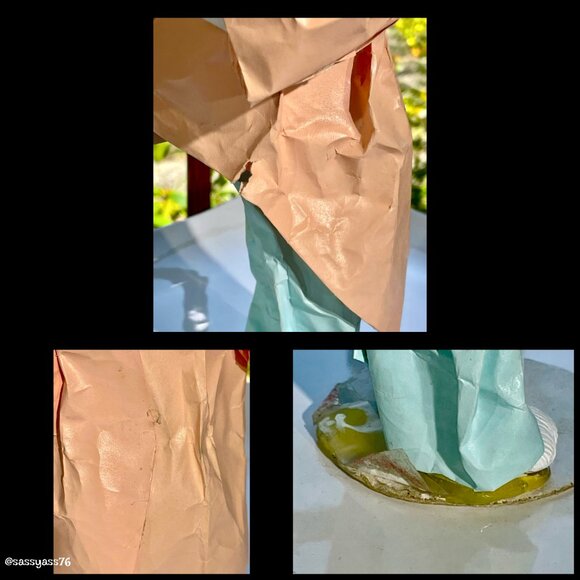 ▪️VTG▪️1990's Mr & Mrs Rabbit Mixed Media 10 & 9/12 Inch Paper Mâché Figures - Picture 16 of 16